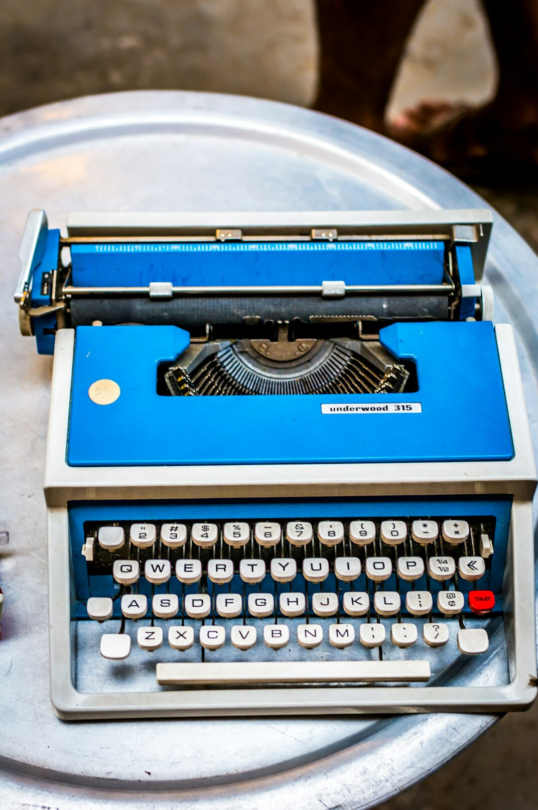Vintage typewriter with a sheet of paper