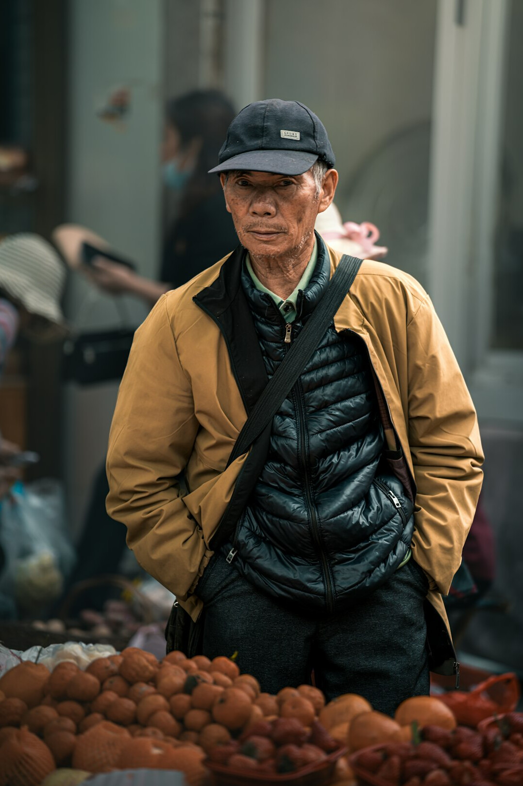 elderly man shopping